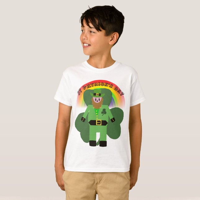 Boys St Patricks Day Leprechaun T-Shirt (Front Full)