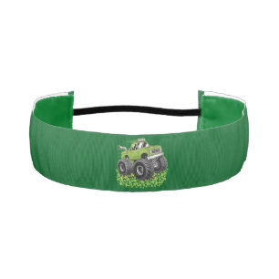 Boys St Patricks Day Toddler Lucky Monster Truck  Athletic Headband