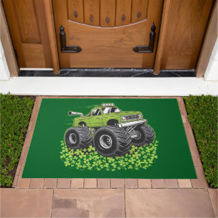 Boys St Patricks Day Toddler Lucky Monster Truck  Doormat