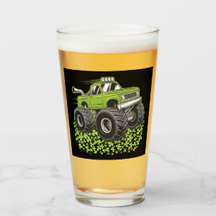 Boys St Patricks Day Toddler Lucky Monster Truck  Glass
