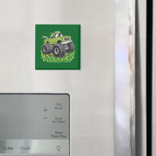 Boys St Patricks Day Toddler Lucky Monster Truck  Magnet