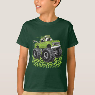 Boys St Patricks Day Toddler Lucky Monster Truck  T-Shirt