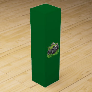 Boys St Patricks Day Toddler Lucky Monster Truck Wine Box