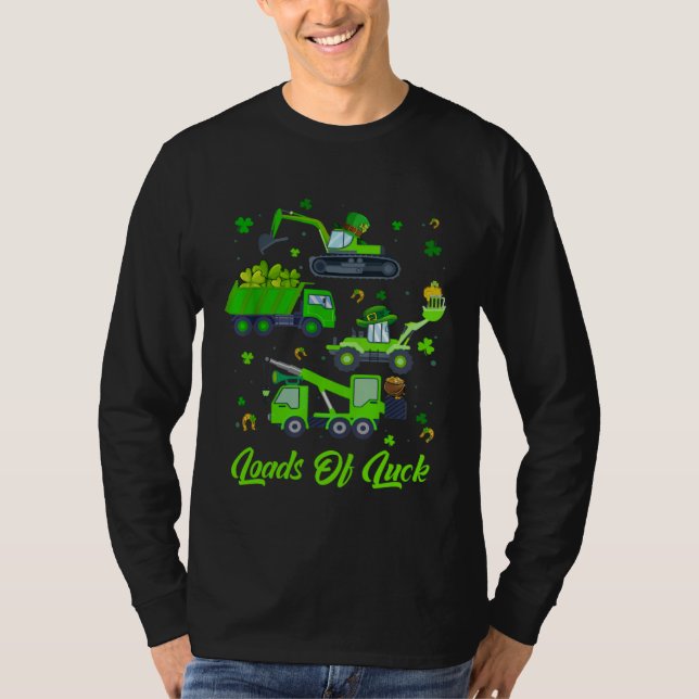 Boys St Patricks Day  Truck Loads Of Luck Buffalo  T-Shirt (Front)