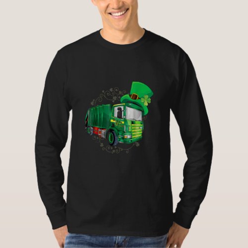 Boys St Pattys Day Truck Vehicles Front Loader And T_Shirt