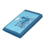 Boys steam train engine your name blue wallet