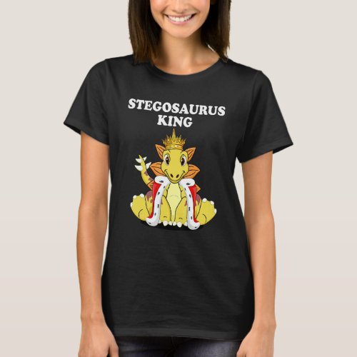 Boys Stegosaurus King Dinosaur  Mens Stegosaurus T_Shirt