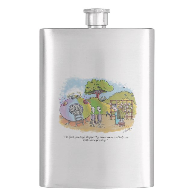Boys Stopped By stainless steel flask (Front)