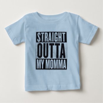 Boy's Straight Outta My Momma Funny Kid Tee by BOLO_DESIGNS at Zazzle