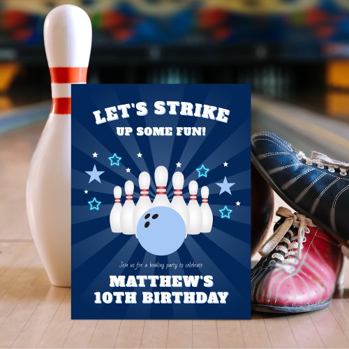Boy's Strike Up Some Fun Bowling Birthday Party