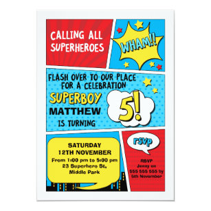 boys 5th birthday invitations zazzle