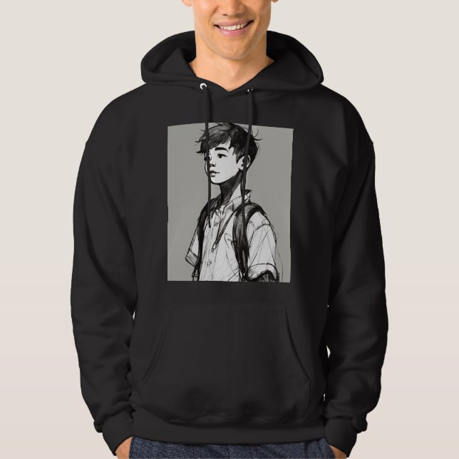 Boys sweat hooded t-shirt, trending outfits hoodie (Front)