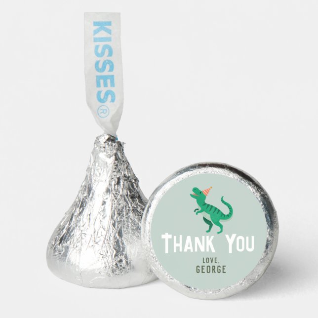 Boys T-Rex Dinosaur Kids Birthday Favor (Front)