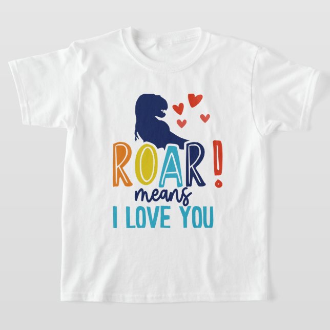 Boys' T-Shirt ROAR with Love – Dino Kids' Tee (Laydown)