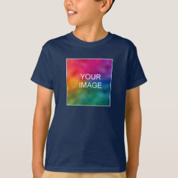Boys Tee Shirts Add Image Text Navy Blue Template