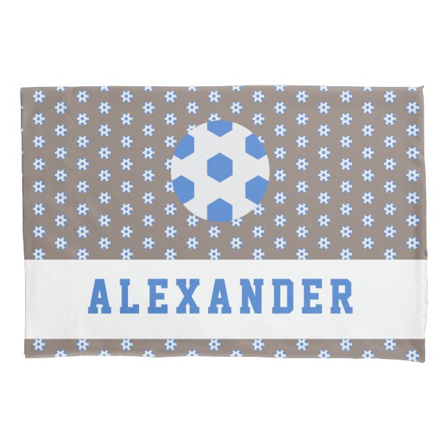 Boys Teenagers Sports Soccer Ball Personalized Pil Pillow Case (Front)