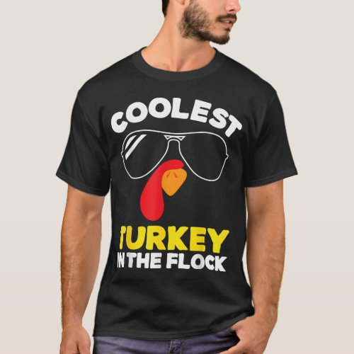 Boys Thanksgiving Turkey Day For Kids Toddlers Coo T_Shirt