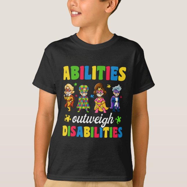 Boys Toddler Autism  Disabilities Awareness T-Shirt (Front)