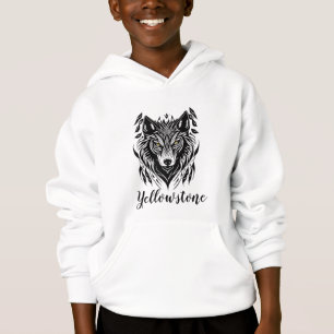 Boy's Top Hooded Sweatshirt Yellowstone Wolf