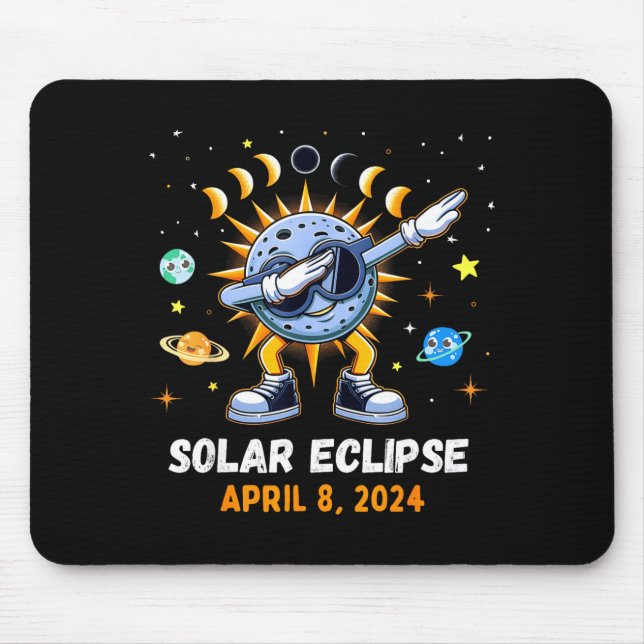 Boys Total Solar Eclipse Dabbing Toddler Mouse Pad (Front)