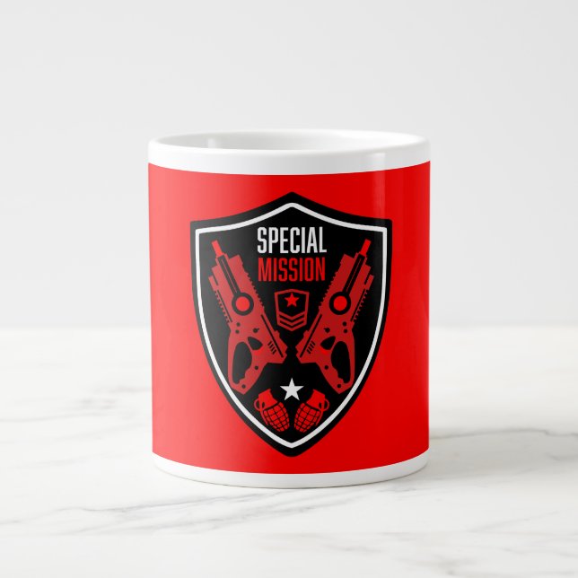 Boys Toy Dart Gun Battle Giant Coffee Mug (Front)
