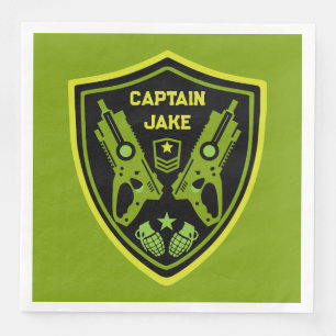 Boys Toy Dart Gun Battle Paper Dinner Napkins