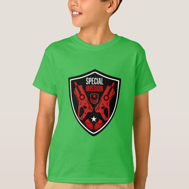 Boys Toy Dart Gun Battle T-Shirt (Front)