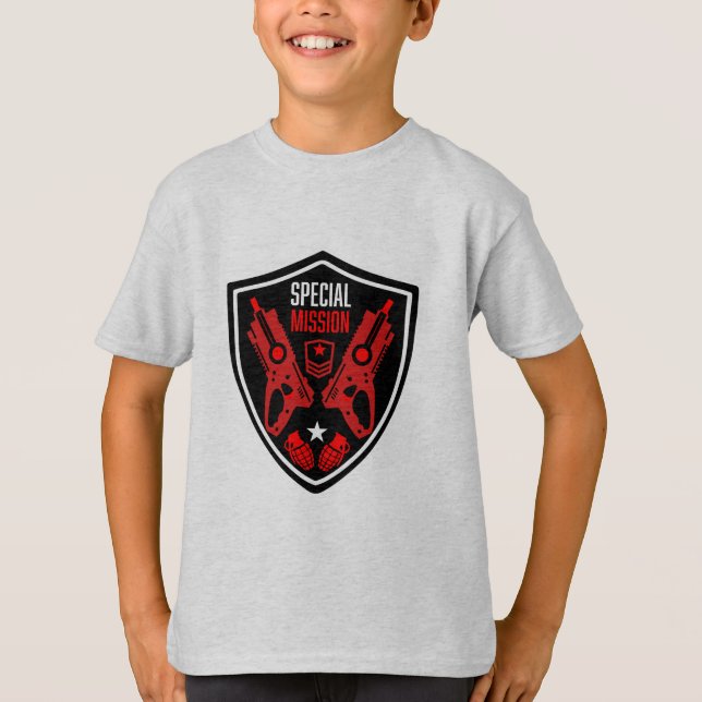 Boys Toy Dart Gun Battle T-Shirt (Front)