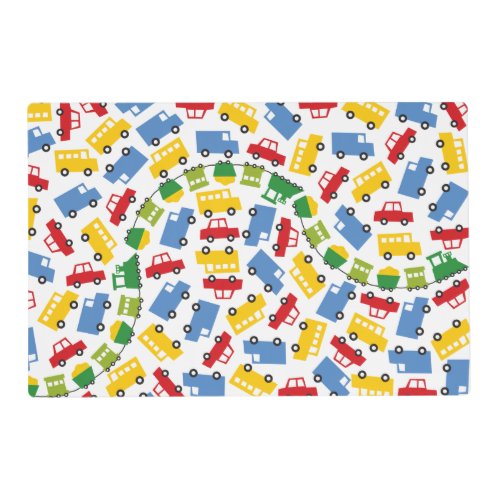 Boys Toys Colorful Transport Kids Birthday Party Placemat