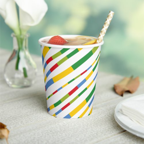 Boys Toys Kids Birthday Party Colorful Fun Stripes Paper Cups
