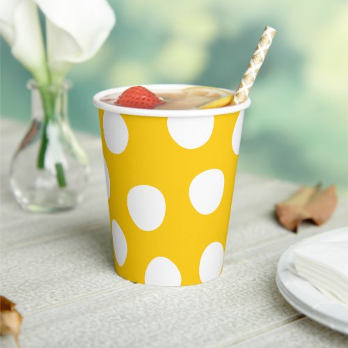 Boys Toys Kids Birthday Party Polka Dots On Yellow Paper Cups