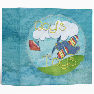 Boys Toys Mixed Media 3 Ring Binder