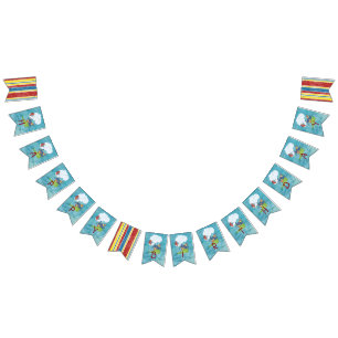 Boys Toys Mixed Media BIRTHDAY Bunting Flags