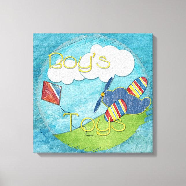 Boys Toys Mixed Media Canvas Print (Front)