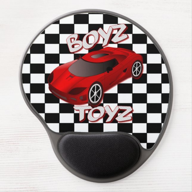 Boys Toys Red Sports Car Gel Mouse Pad (Front)