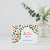 Boys Toys Transport Children Kids Party Planner Business Card (Standing Front)