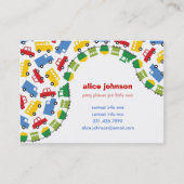 Boys Toys Transport Children Kids Party Planner Business Card (Front)