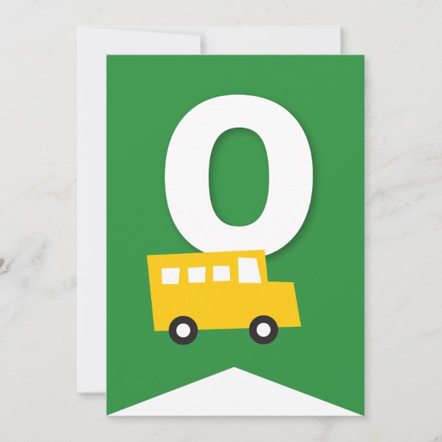 Boys Toys Transport Happy Birthday Party Banner Invitation (Front)