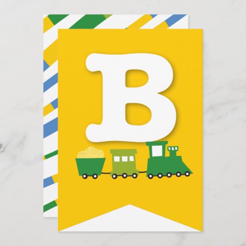 Boys Toys Transport Happy Birthday Party Banner Invitation