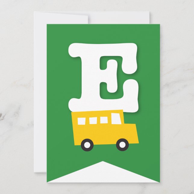 Boys Toys Transport Happy Birthday Party Banner Invitation (Front)