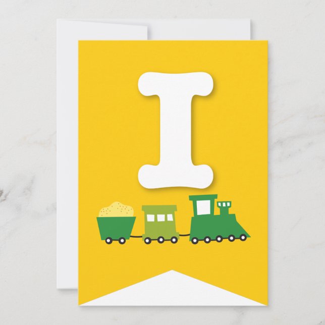 Boys Toys Transport Happy Birthday Party Banner Invitation (Front)