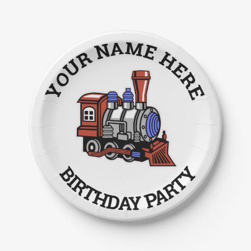 Boys Train Birthday Party Paper Plates