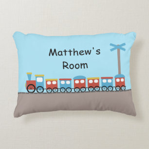 Boys Train Personalized Cushion