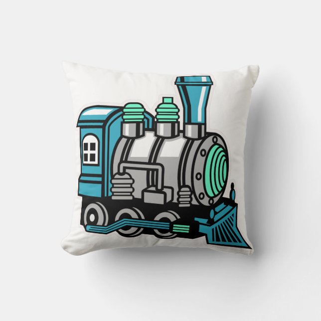 Boys Train Throw Pillow (Front)
