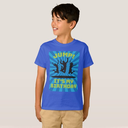 Boy's Trampoline Bounce House Birthday Party T-Shirt | Zazzle.com