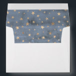Boy's Twinkle Twinkle Little Star Envelope Liner<br><div class="desc">Envelopes lined with a beautiful blue sky of faux gold foil stars . . . the perfect backdrop for your Twinkle Twinkle Little Star invitation.</div>