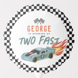 Boys Two Fast 2nd Birthday Racing Car Balloon