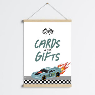 Boys Two Fast Birthday Cars Cards and Gifts Sign