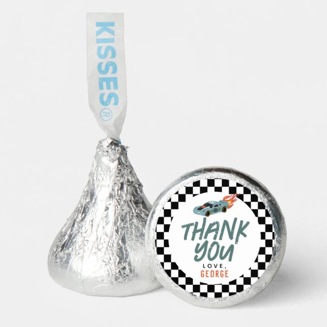 Boys Two Fast Racing 2nd Birthday Favor (Front)