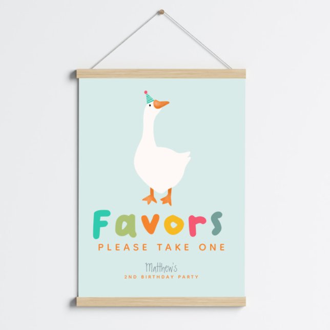 Boys Two Silly Goose 2nd Birthday Favor Sign  (Creator Uploaded)